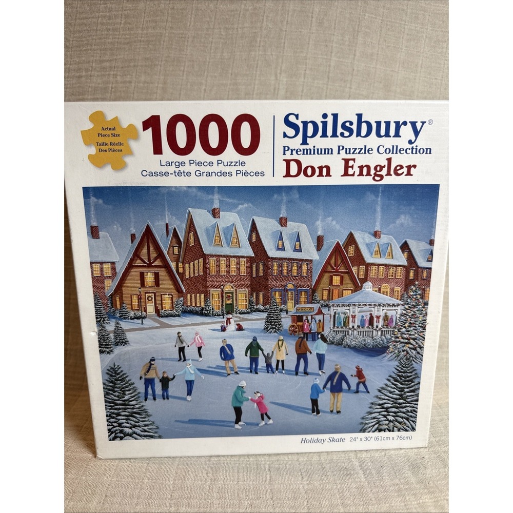 Holiday Skate Large Size 1000 Pc Jigsaw Puzzle, Brand New-Sealed‎ Box!